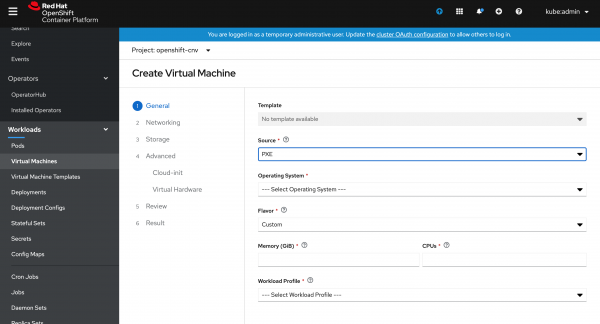 Graphic wizard to create a VM Graphic wizard to create a VM